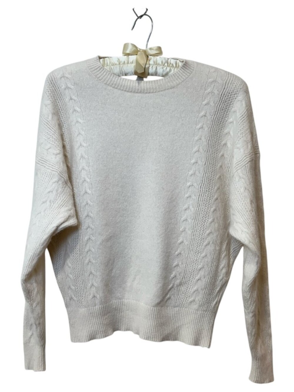 Garnet Hill Cashmere Sweater Ivory Cream Size M Pullover
